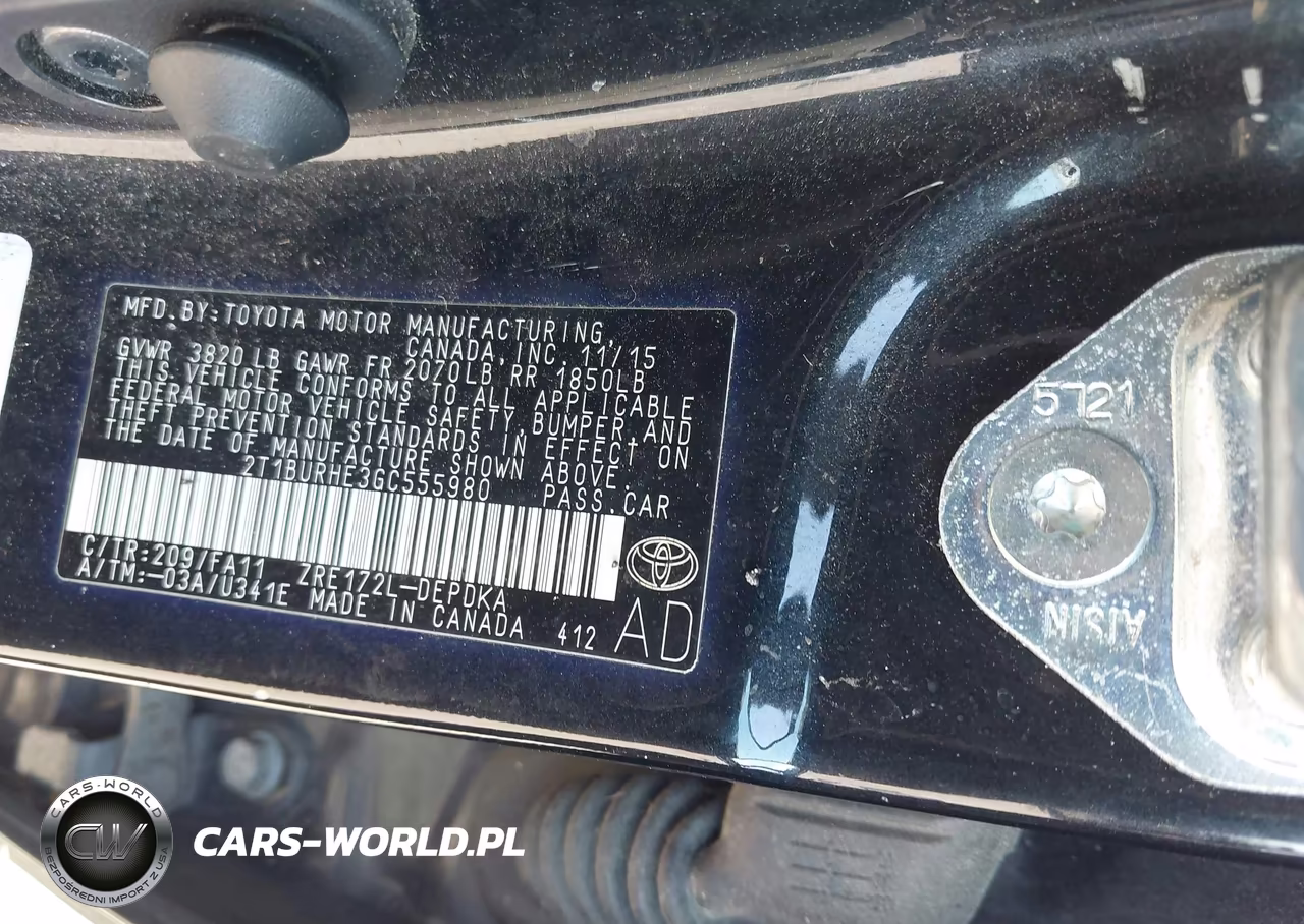 2016 Toyota Corolla L VIN:2T1BURHE3GC555980 - 9