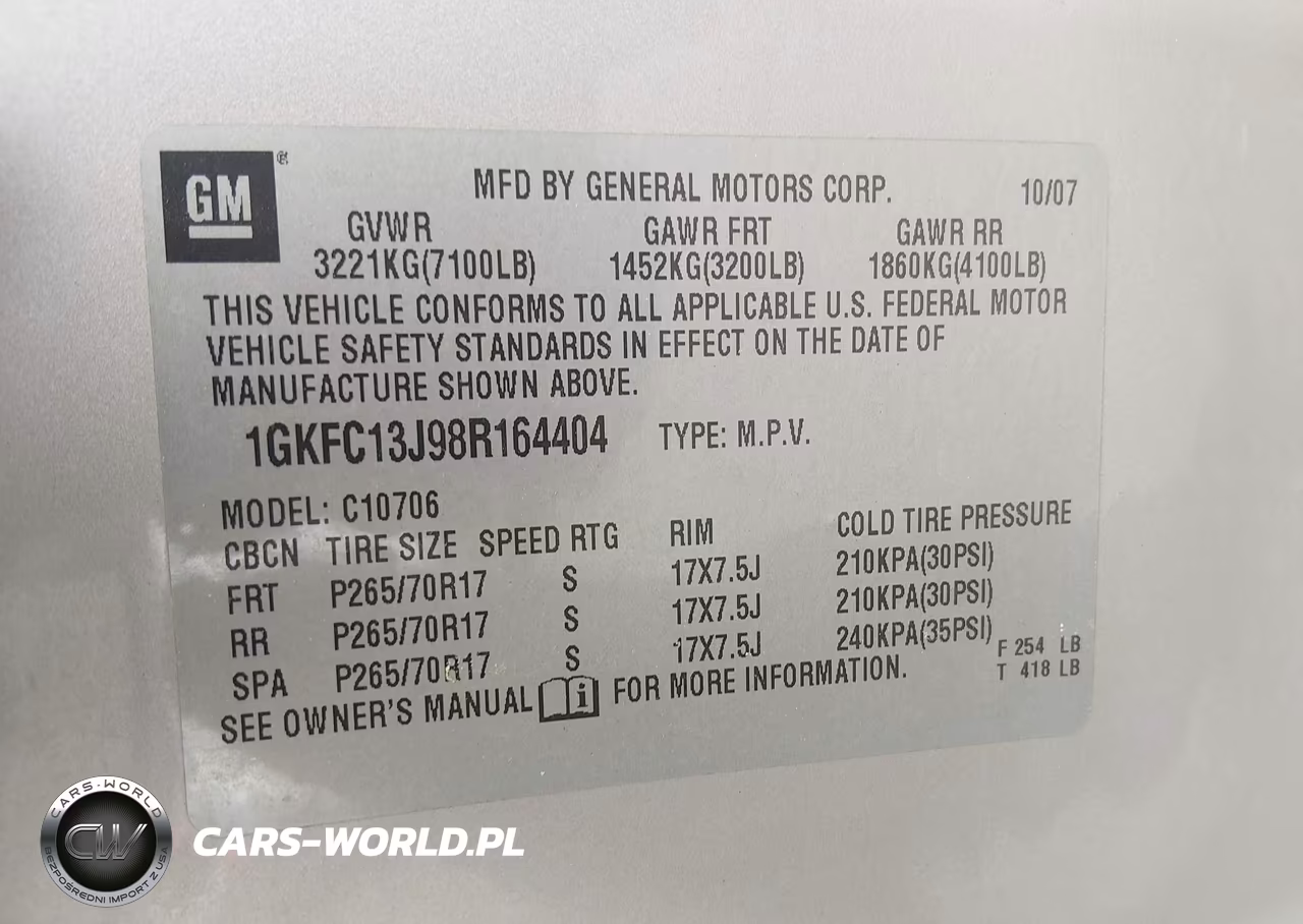 2008 GMC Yukon Sle VIN:1GKFC13J98R164404 - 9