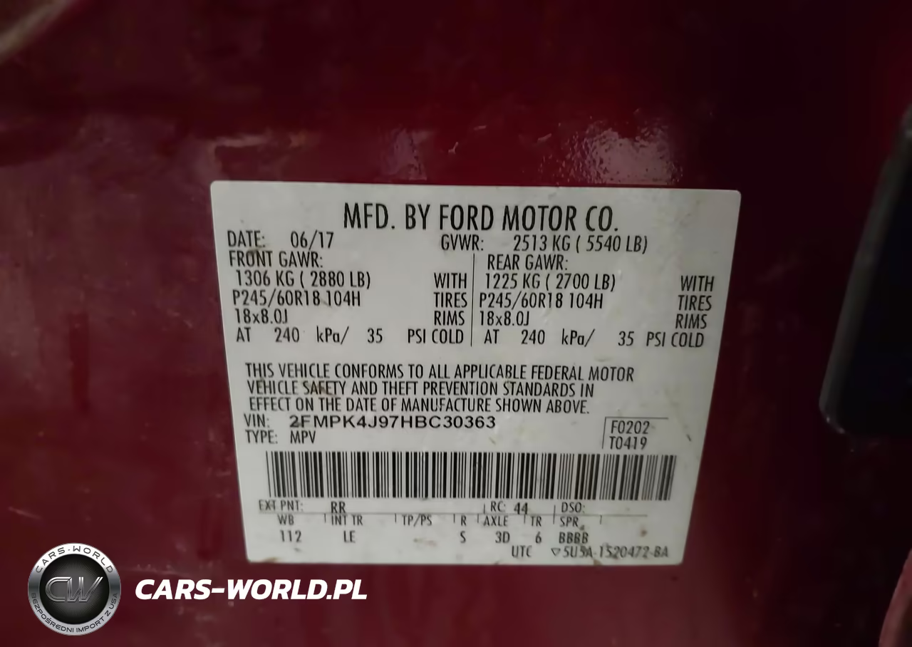 2017 Ford Edge Sel VIN:2FMPK4J97HBC30363 - 9