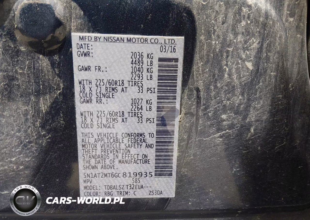 2016 Nissan Rogue Sl VIN:5N1AT2MT6GC819935 - 9