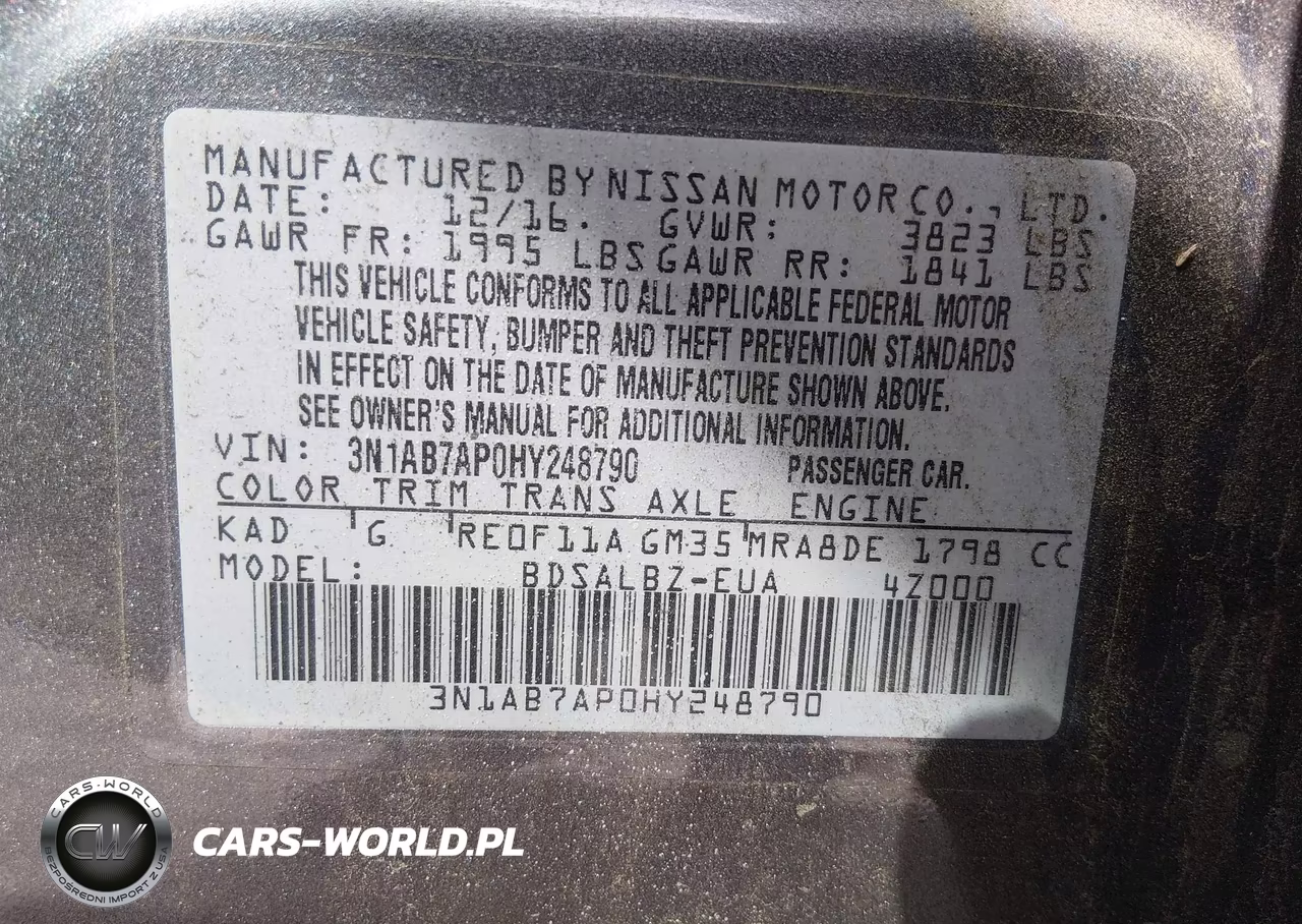2017 Nissan Sentra S VIN:3N1AB7AP0HY248790 - 9