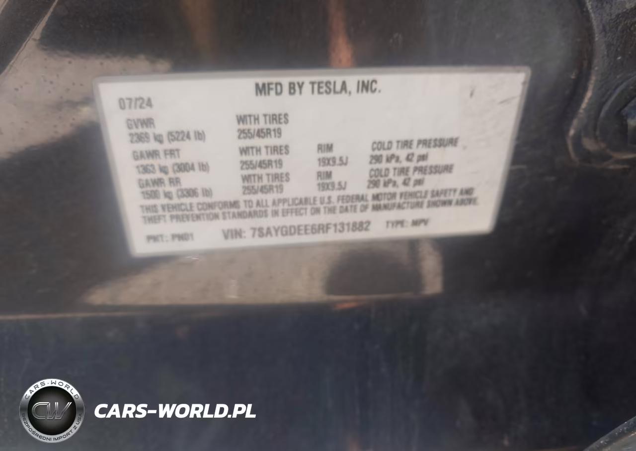 2024 Tesla Model Y Long Range Dual Motor All-Wheel Drive VIN:7SAYGDEE6RF131882 - 9
