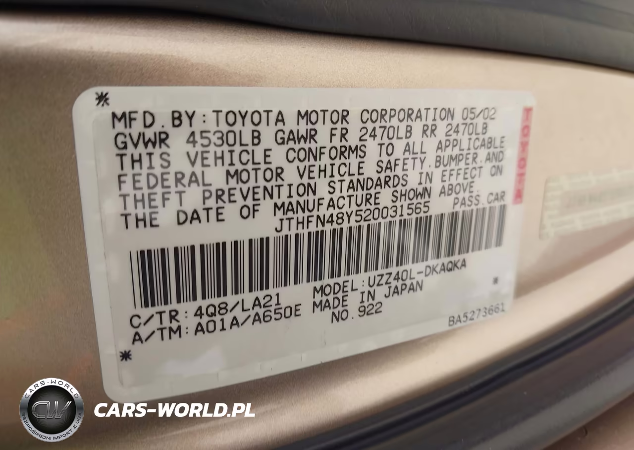 2002 Lexus Sc 430 VIN:JTHFN48Y520031565 - 9