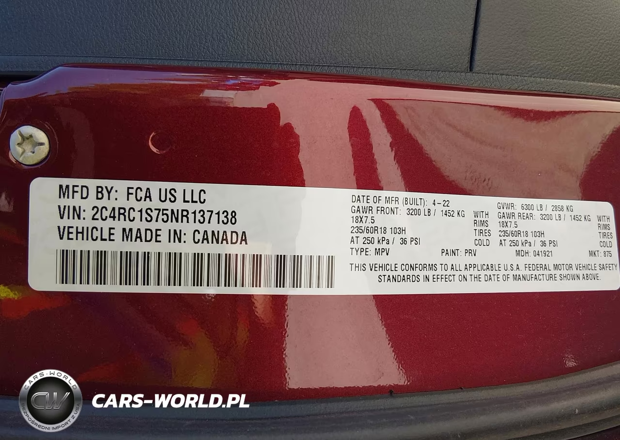 2022 Chrysler Pacifica Hybrid Limited VIN:2C4RC1S75NR137138 - 9