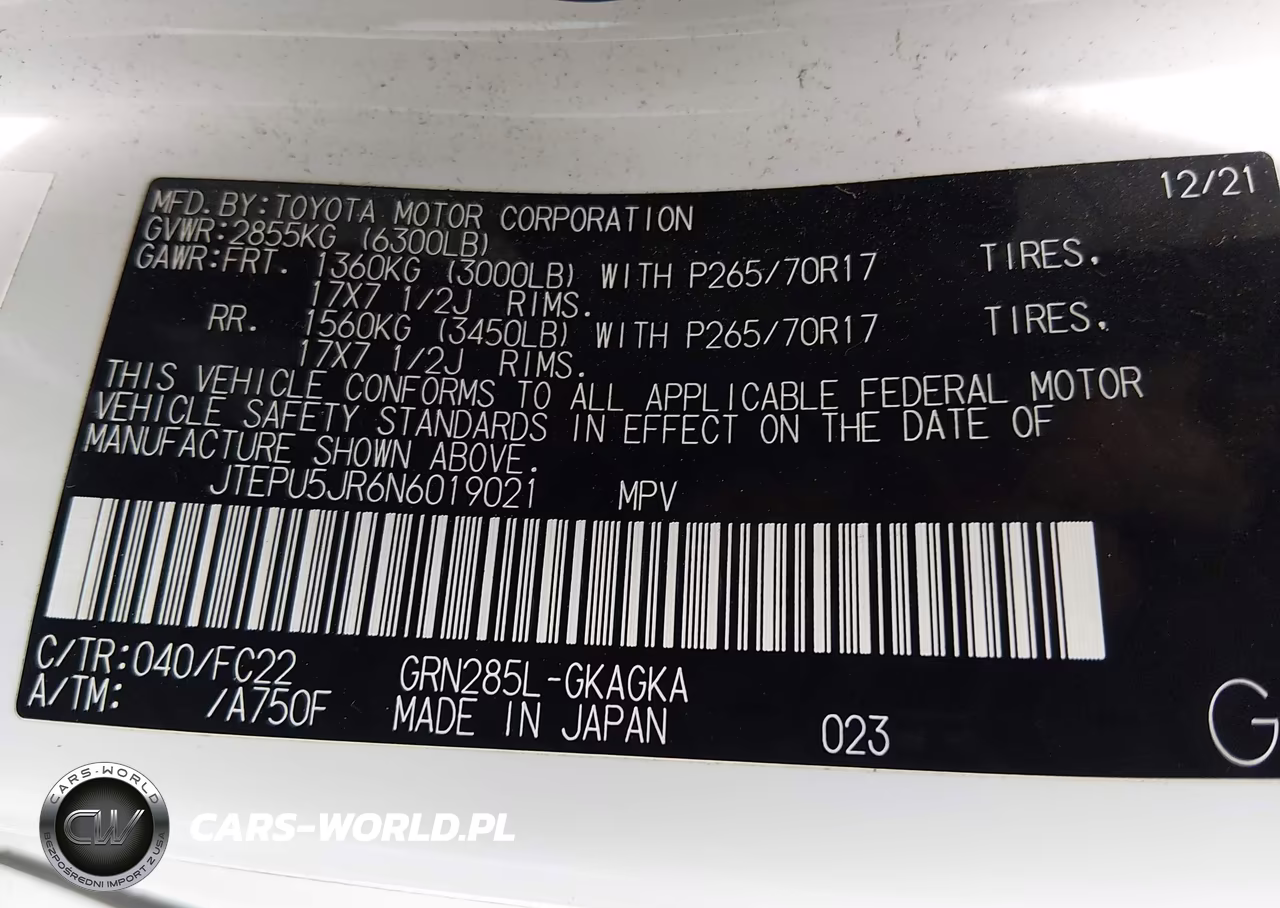 2022 Toyota 4Runner Trd Off Road VIN:JTEPU5JR6N6019021 - 9