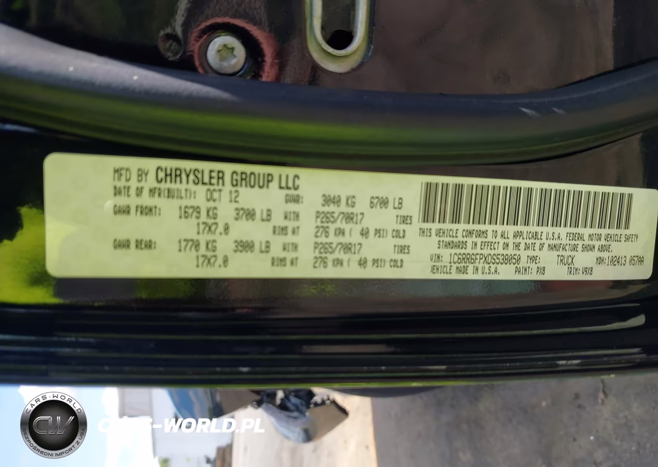 2013 Ram 1500 Tradesman VIN:1C6RR6FPXDS538050 - 9