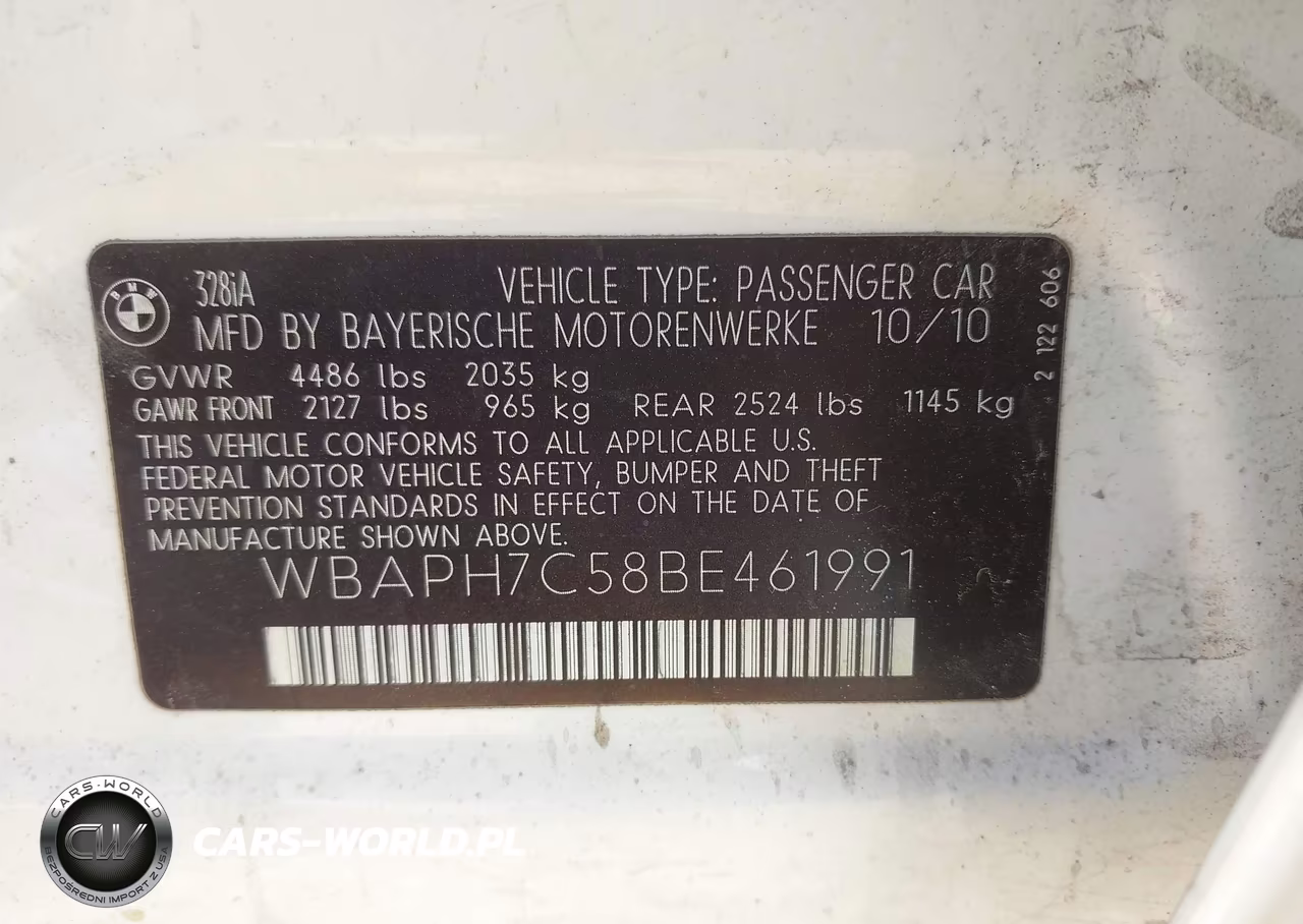 2011 BMW 328I VIN:WBAPH7C58BE461991 - 9