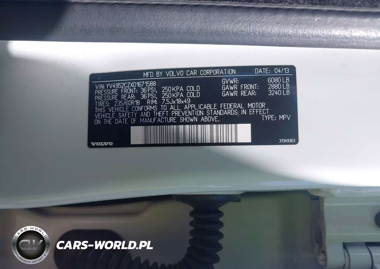 2013 Volvo Xc90 3.2 Platinum VIN:YV4952CZXD1671588 - 9