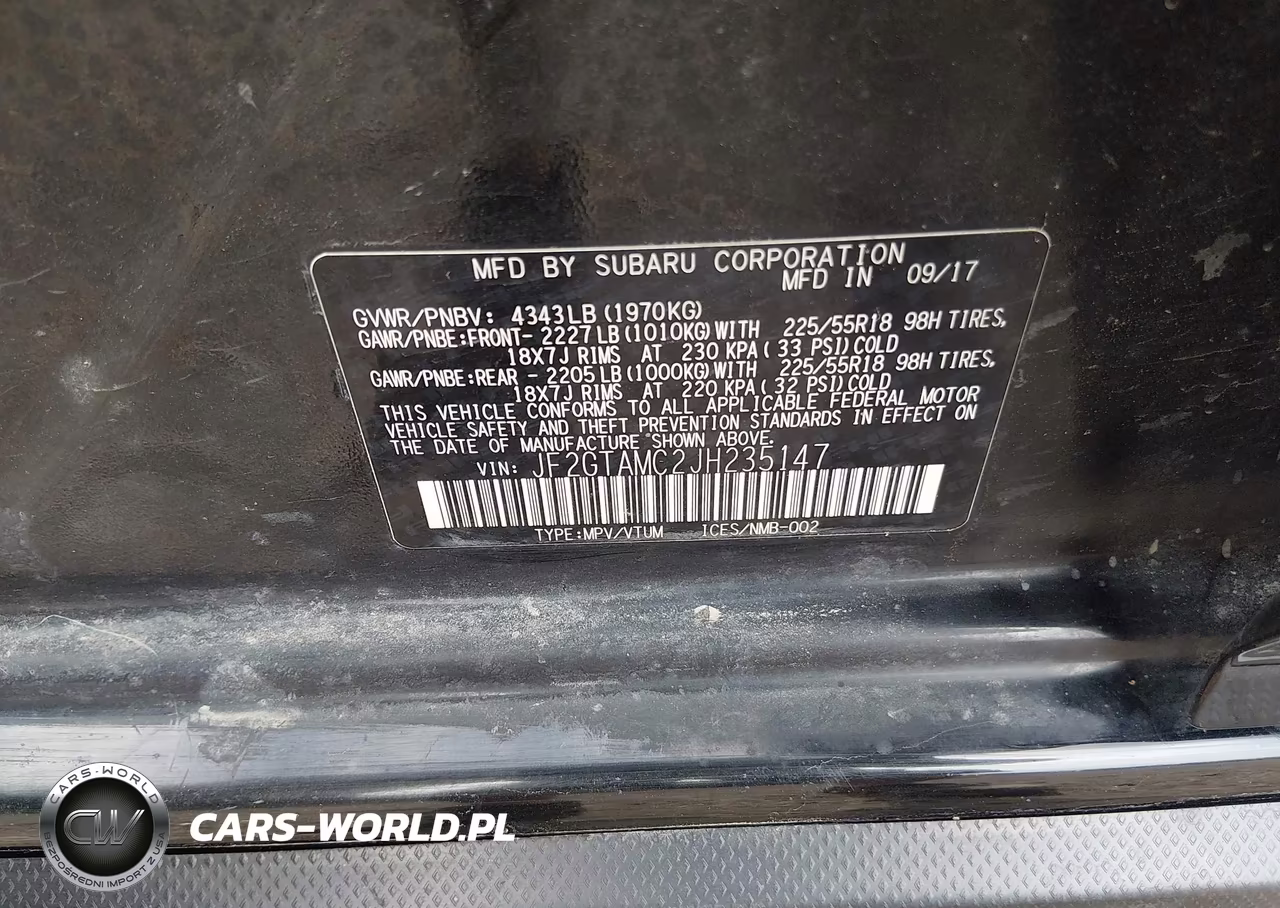 2018 Subaru Crosstrek 2.0I Limited VIN:JF2GTAMC2JH235147 - 9