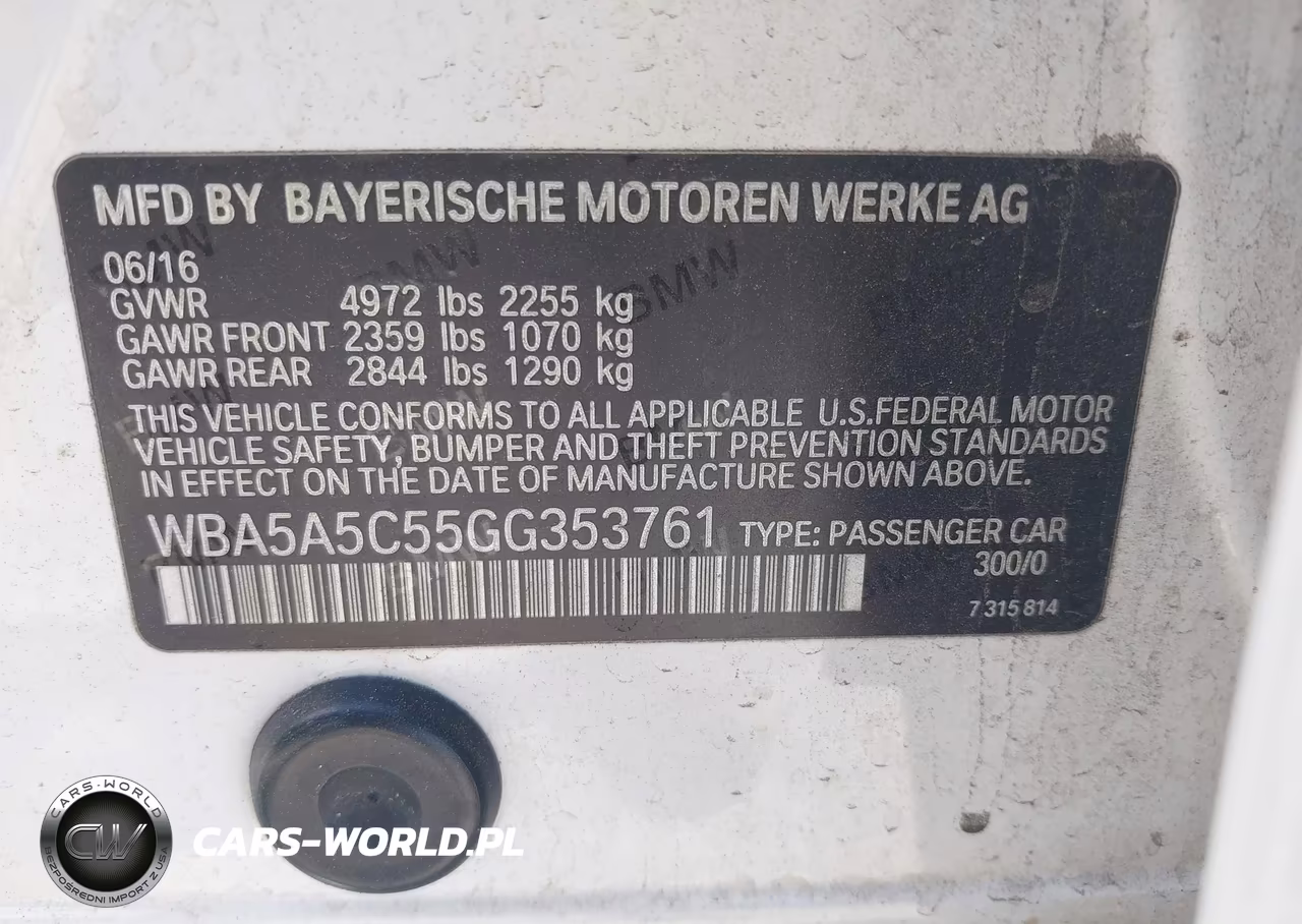 2016 BMW 528I VIN:WBA5A5C55GG353761 - 9