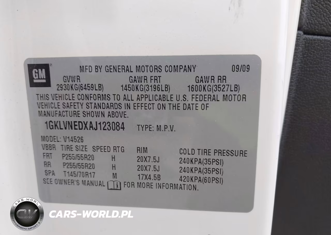 2010 GMC Acadia Slt-2 VIN:1GKLVNEDXAJ123084 - 9