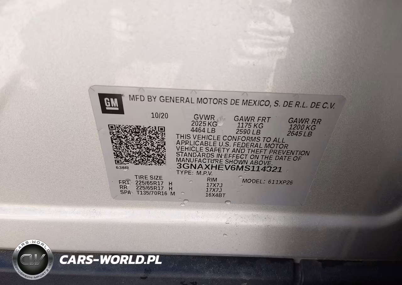 2021 Chevrolet Equinox Fwd Ls VIN:3GNAXHEV6MS114321 - 9