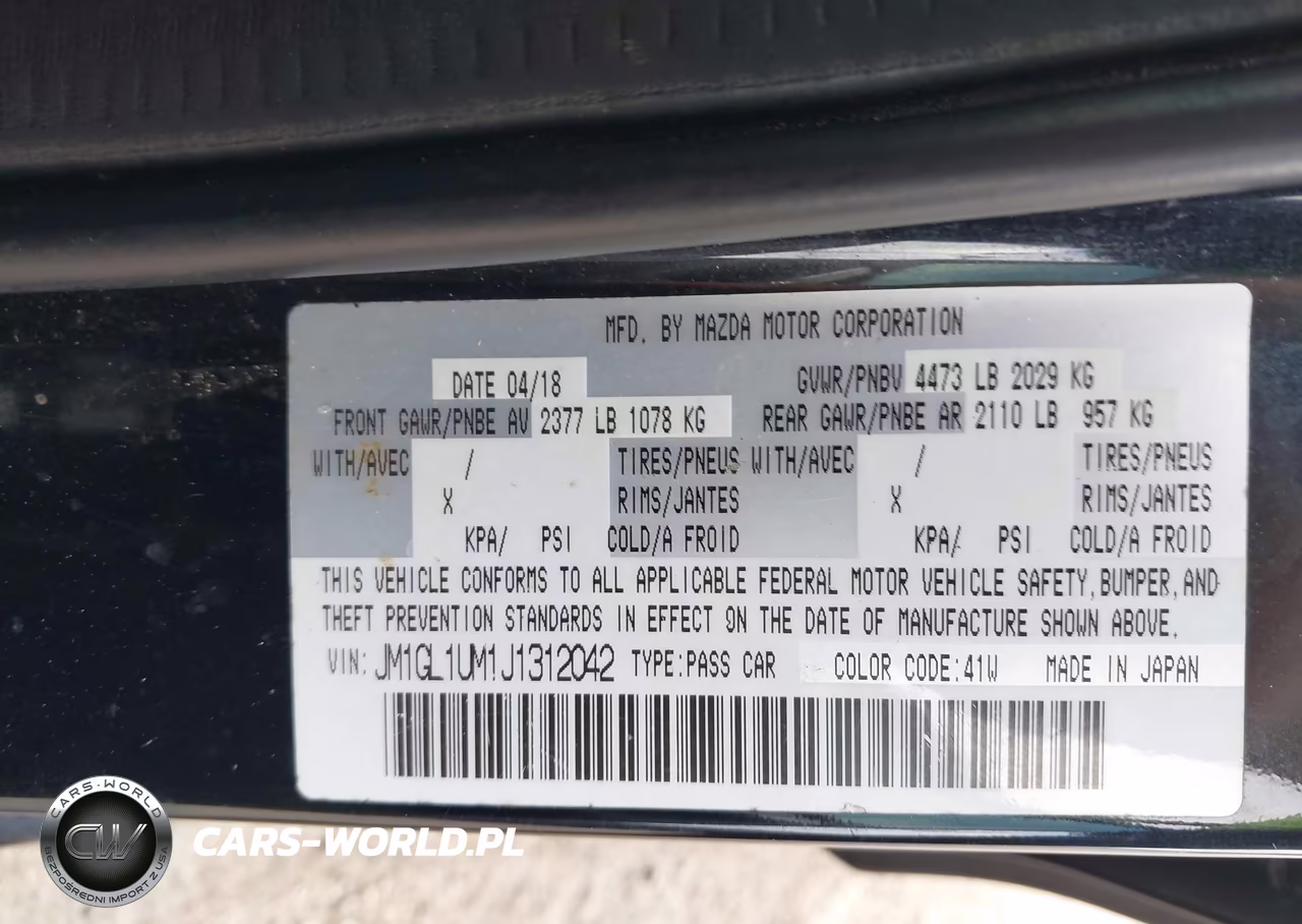 2018 Mazda Mazda6 Sport VIN:JM1GL1UM1J1312042 - 9