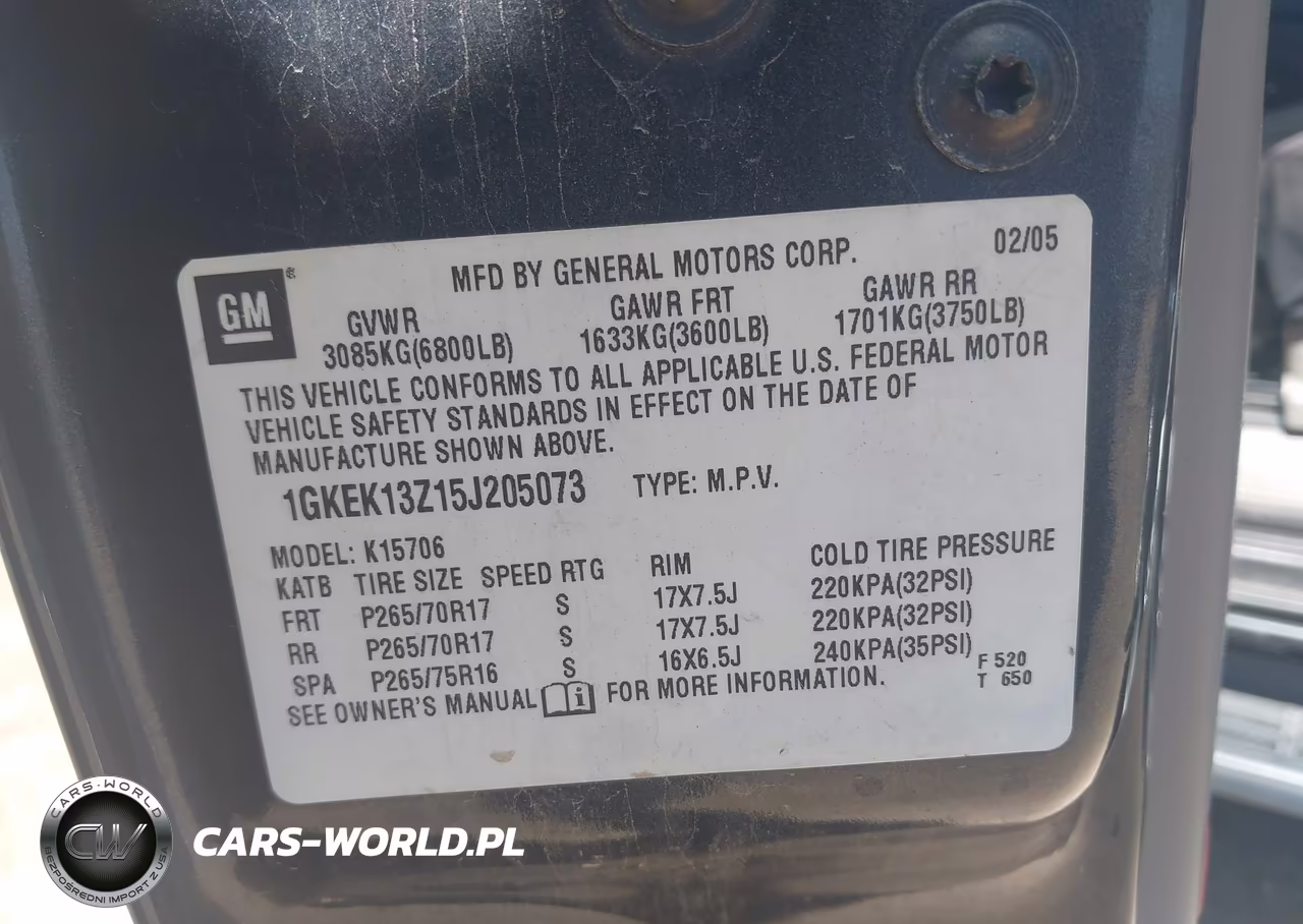 2005 GMC Yukon Slt VIN:1GKEK13Z15J205073 - 9