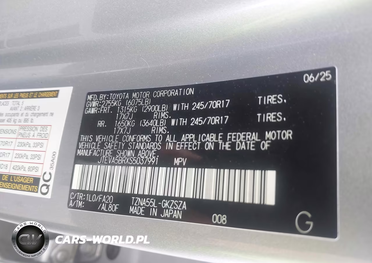 2025 Toyota 4Runner Sr5 VIN:JTEVA5BRXS5037991 - 9