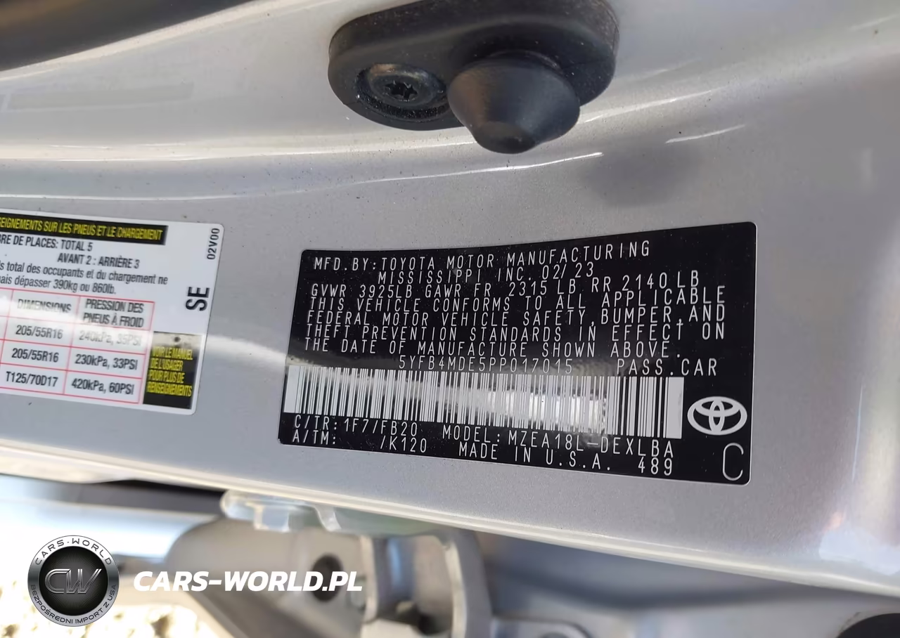 2023 Toyota Corolla Le VIN:5YFB4MDE5PP017015 - 9