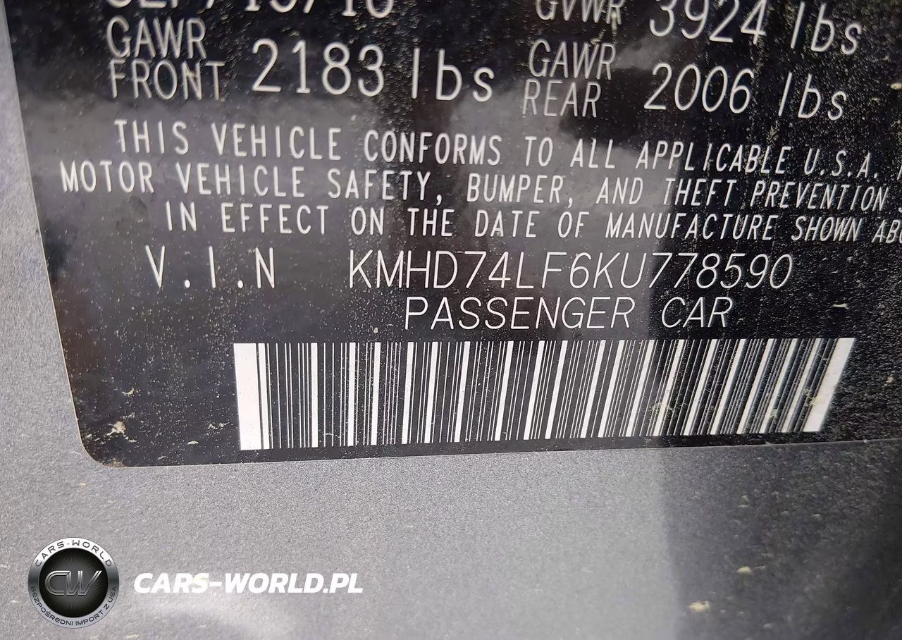 2019 Hyundai Elantra Se VIN:KMHD74LF6KU778590 - 9