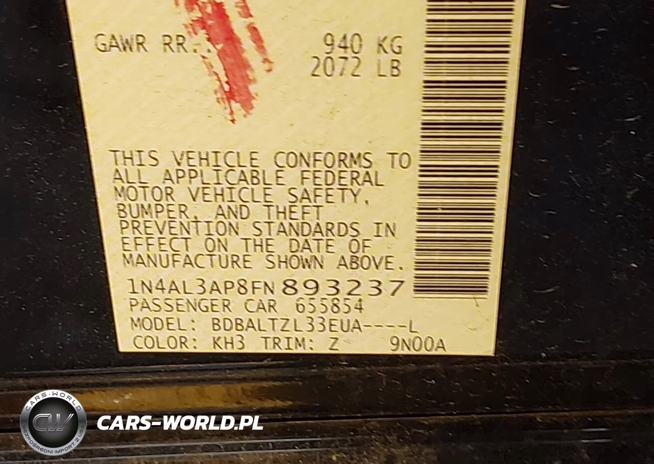 2015 Nissan Altima 2.5 Sl VIN:1N4AL3AP8FN893237 - 9