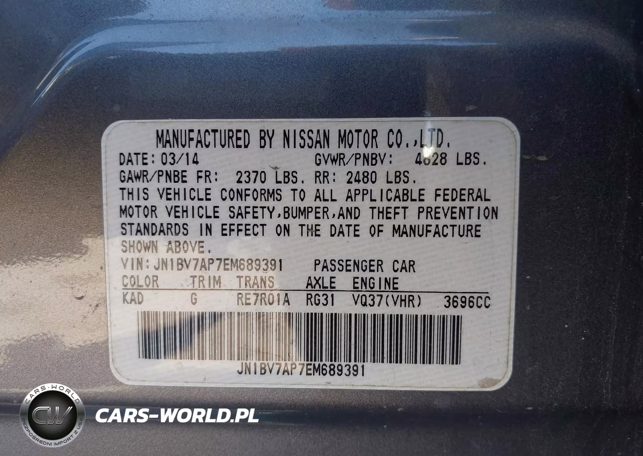 2014 Infiniti Q50 Premium VIN:JN1BV7AP7EM689391 - 9