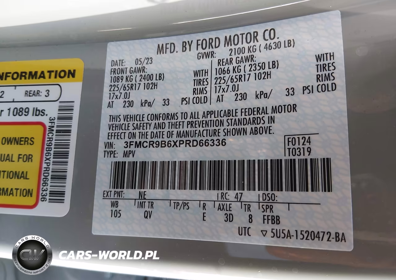 2023 Ford Bronco Sport Big Bend VIN:3FMCR9B6XPRD66336 - 9