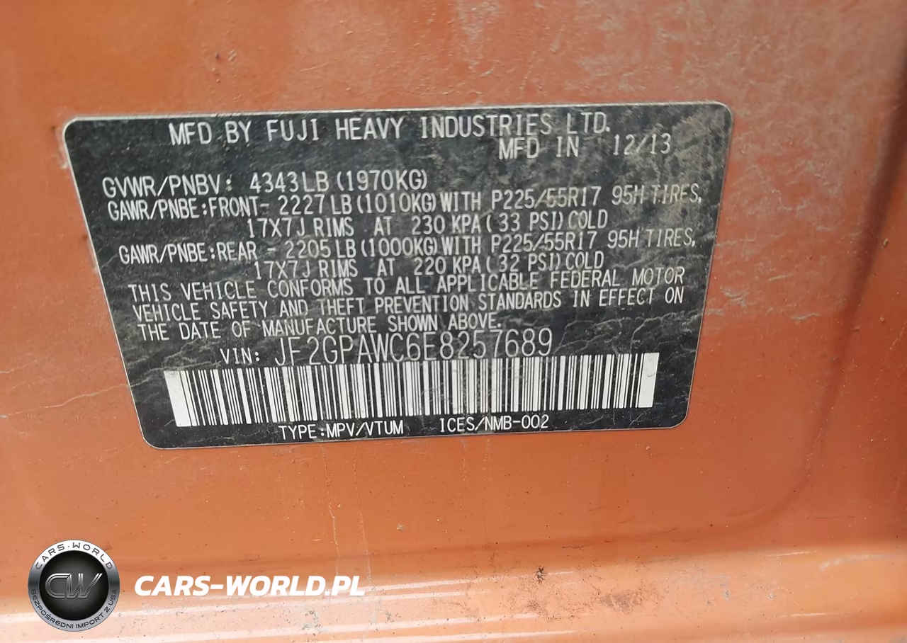 2014 Subaru Xv Crosstrek 2.0I Premium VIN:JF2GPAWC6E8257689 - 9