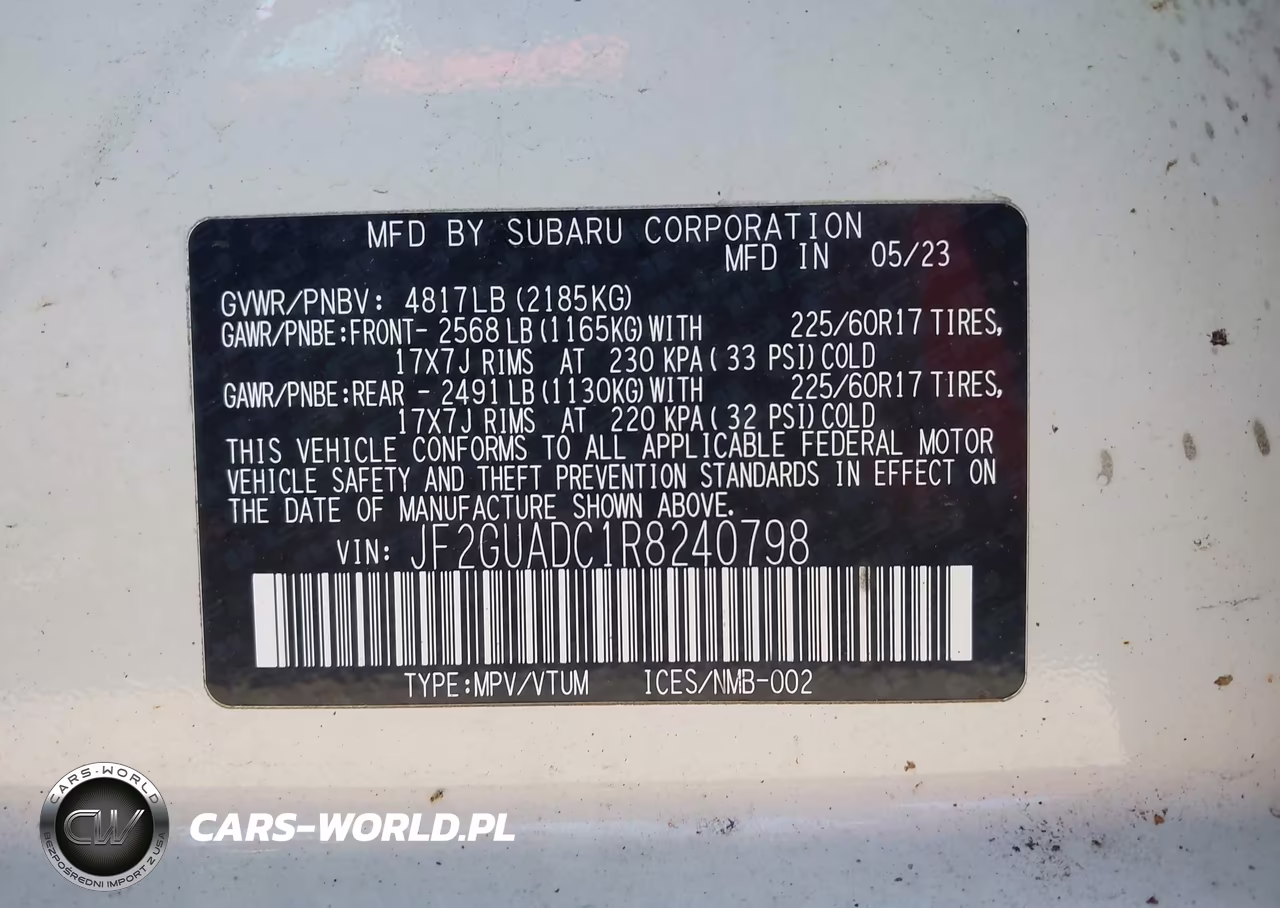 2024 Subaru Crosstrek Premium VIN:JF2GUADC1R8240798 - 9