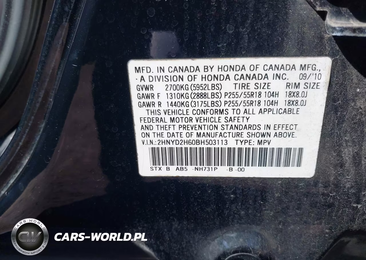 2011 Acura Mdx Technology Package VIN:2HNYD2H60BH503113 - 9