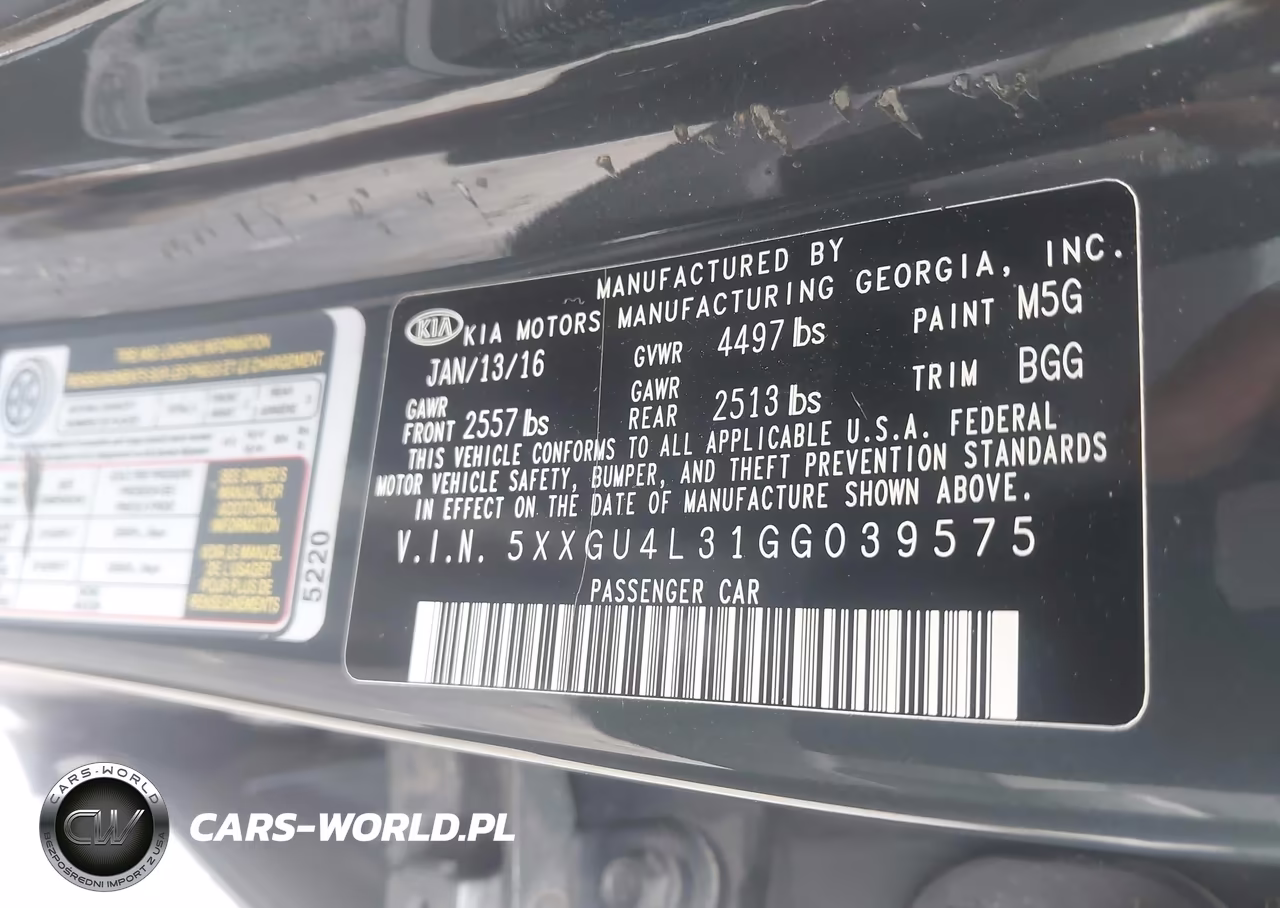 2016 Kia Optima Ex VIN:5XXGU4L31GG039575 - 9