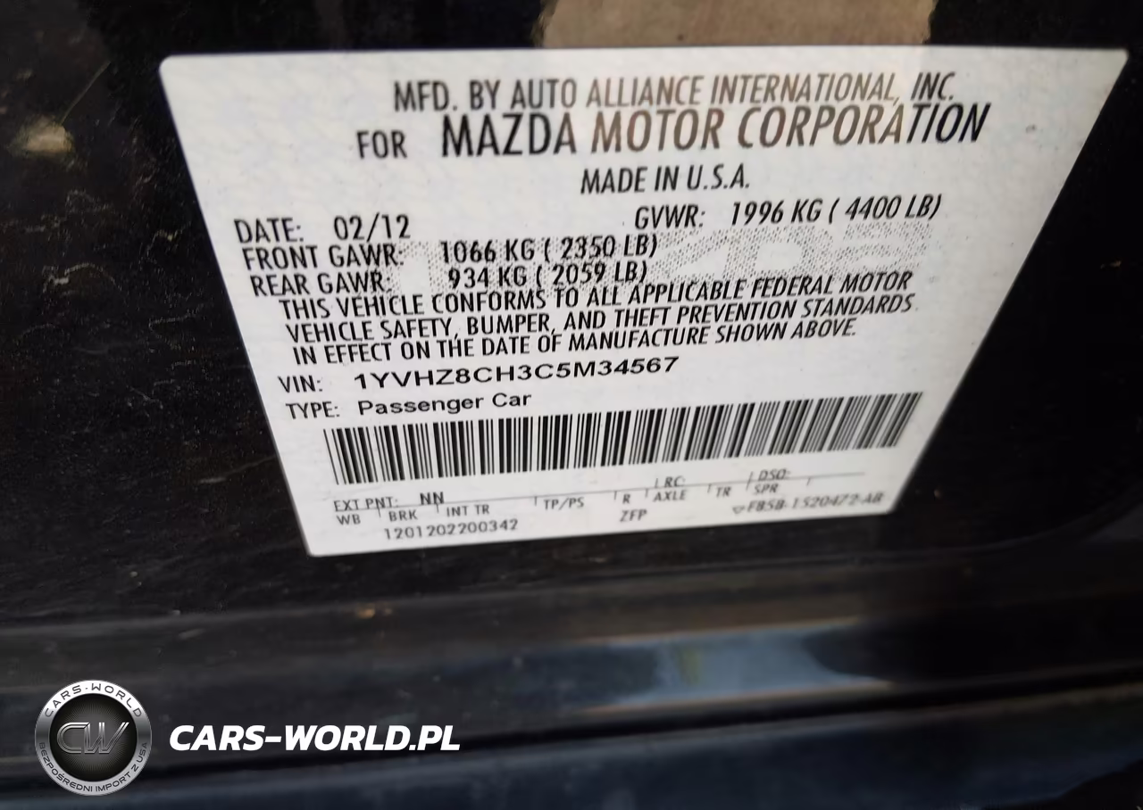 2012 Mazda Mazda6 I Grand Touring VIN:1YVHZ8CH3C5M34567 - 9
