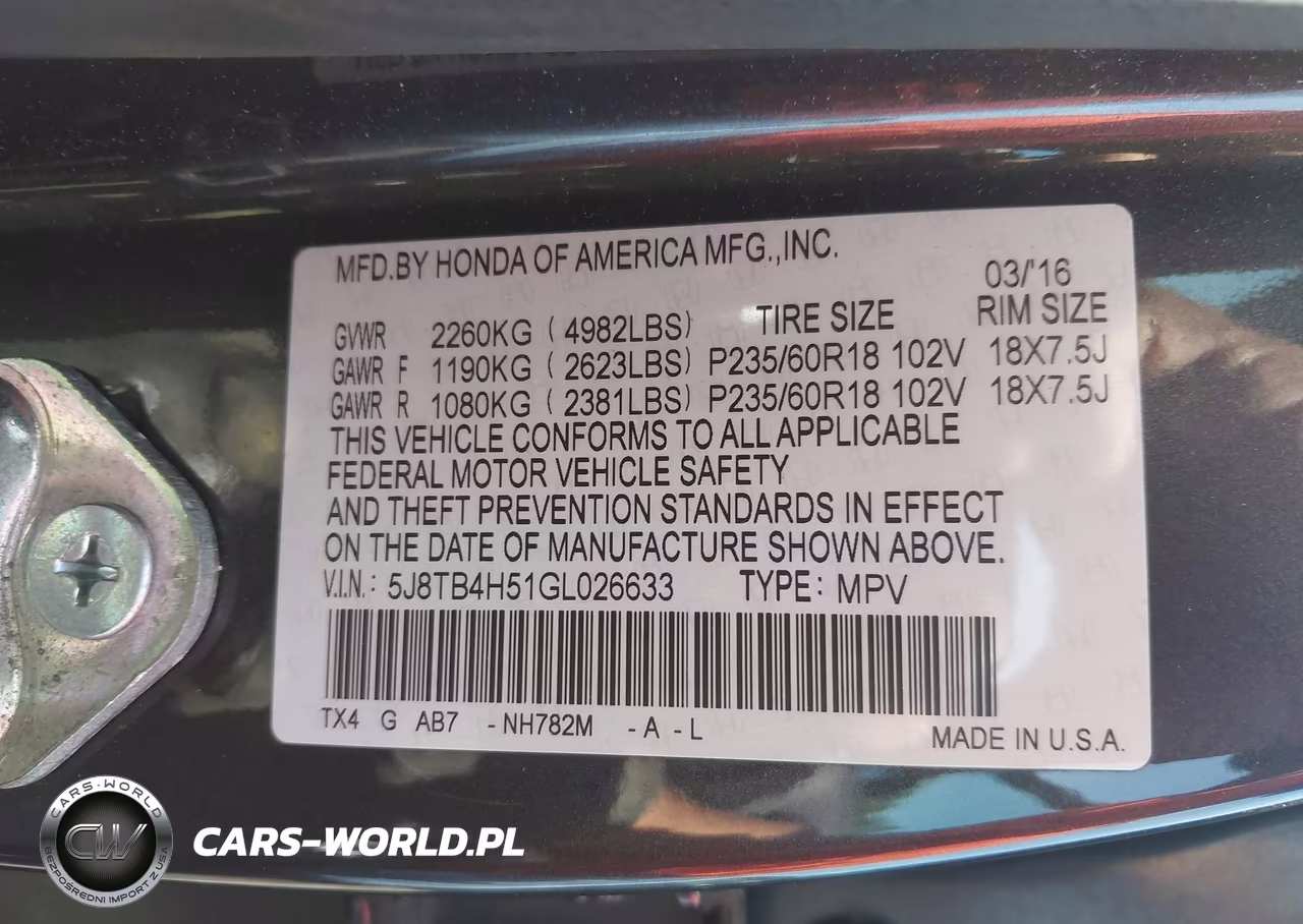 2016 Acura Rdx Technology Acurawatch Plus Packages-Technology Package VIN:5J8TB4H51GL026633 - 9