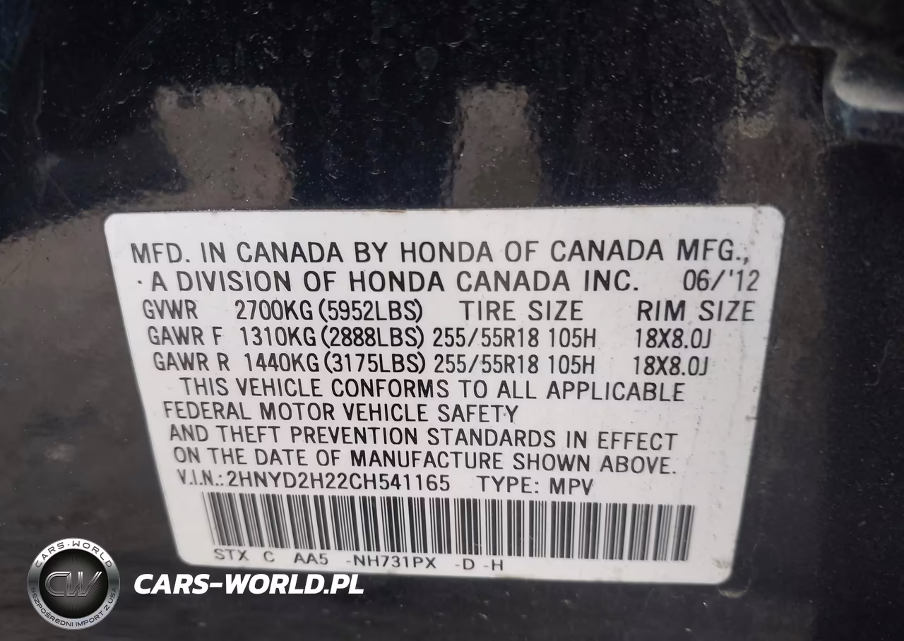 2012 Acura Mdx VIN:2HNYD2H22CH541165 - 9