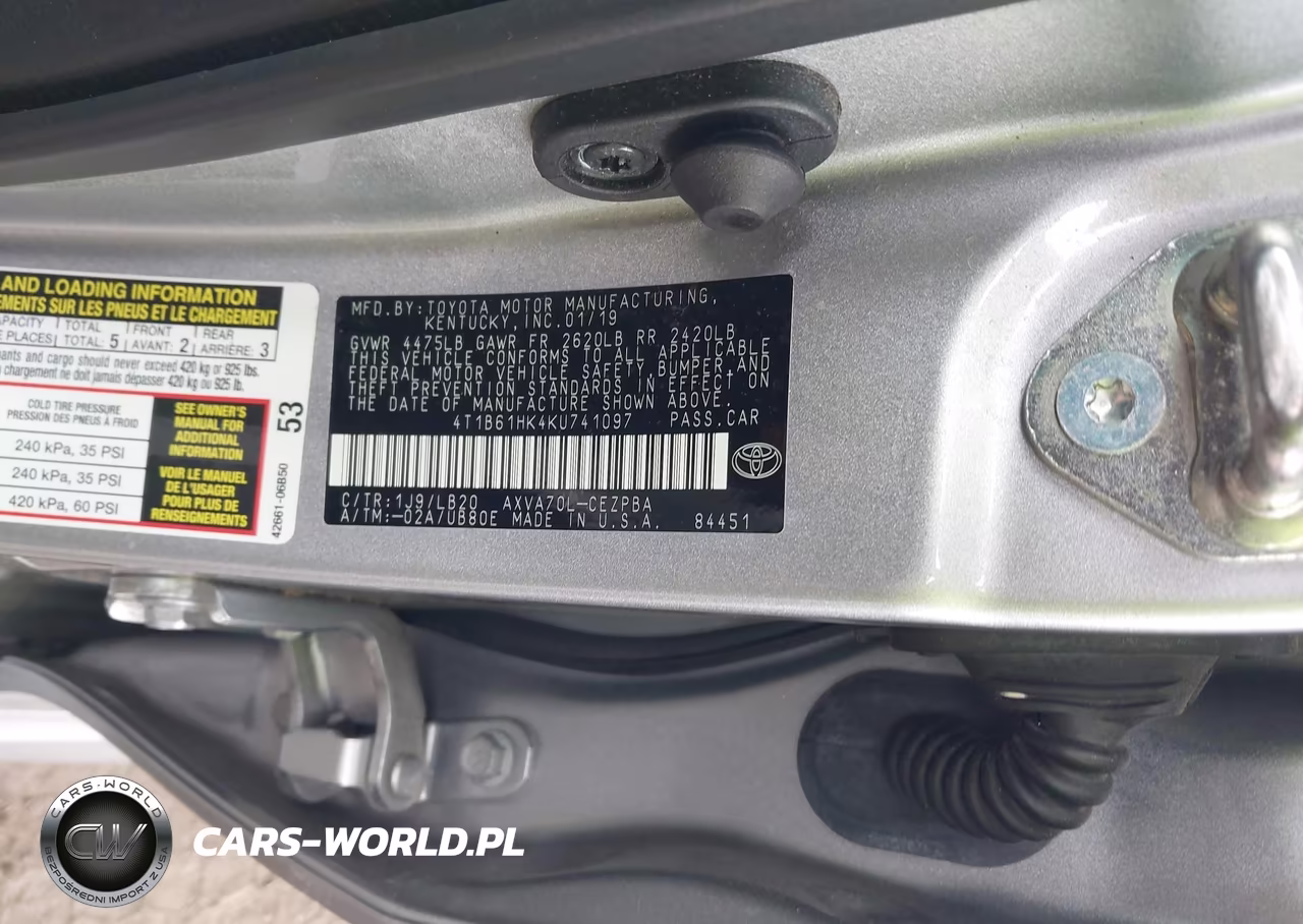2019 Toyota Camry Xse VIN:4T1B61HK4KU741097 - 9