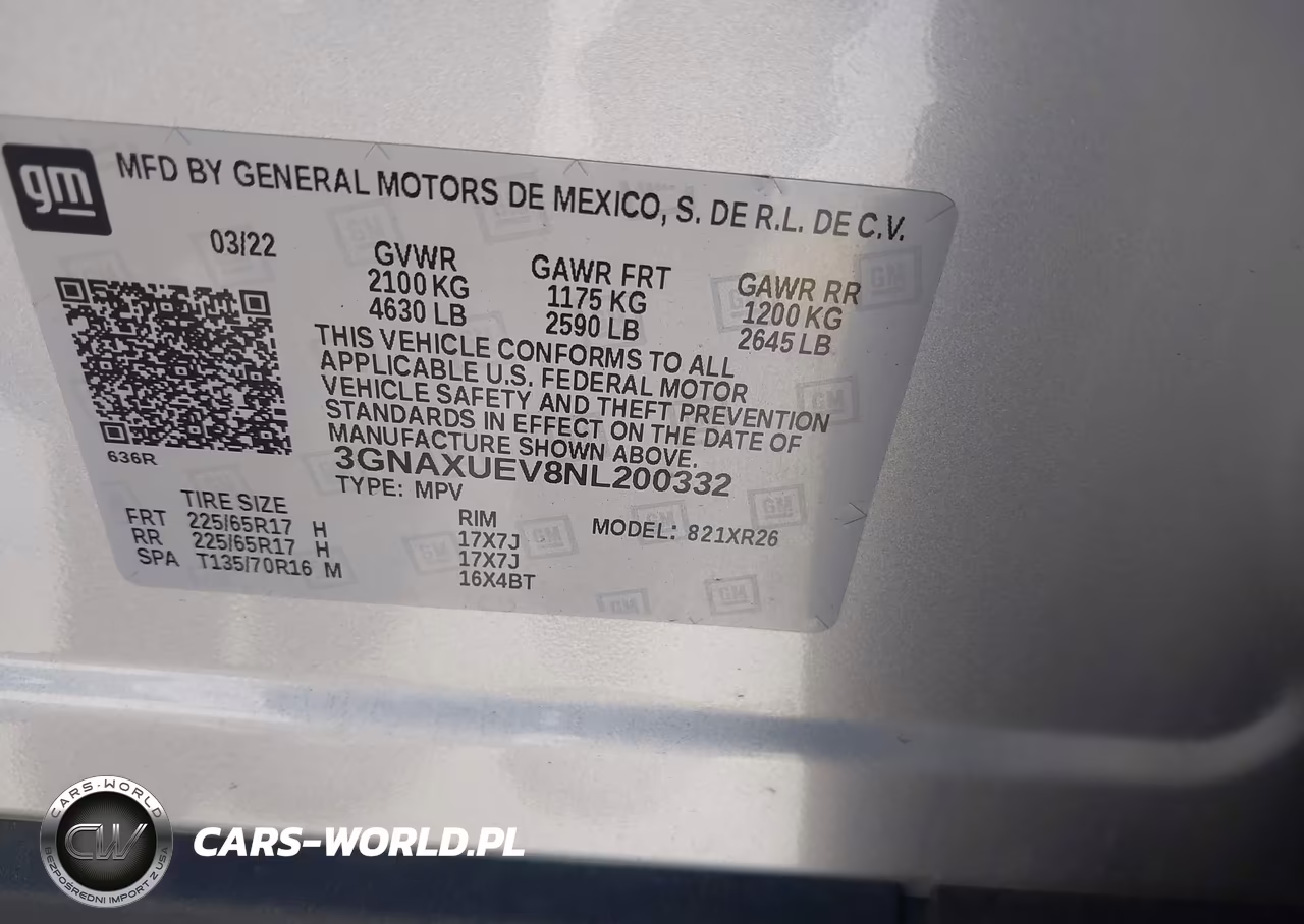 2022 Chevrolet Equinox Awd Lt VIN:3GNAXUEV8NL200332 - 9