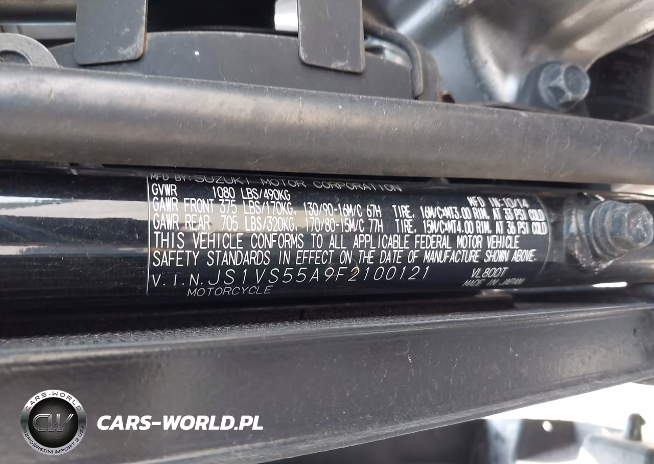2015 Suzuki Vl800 VIN:JS1VS55A9F2100121 - 10