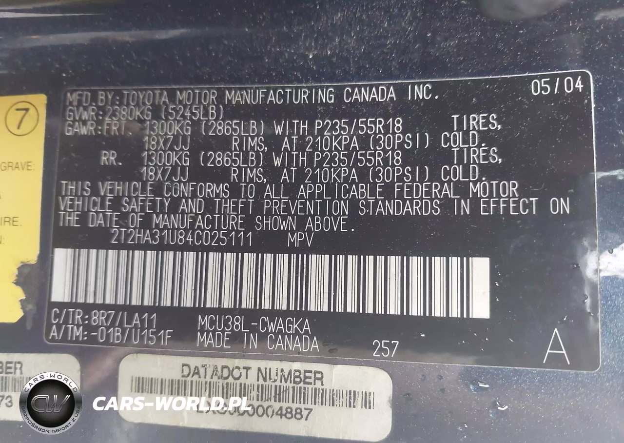 2004 Lexus Rx 330 VIN:2T2HA31U84C025111 - 9