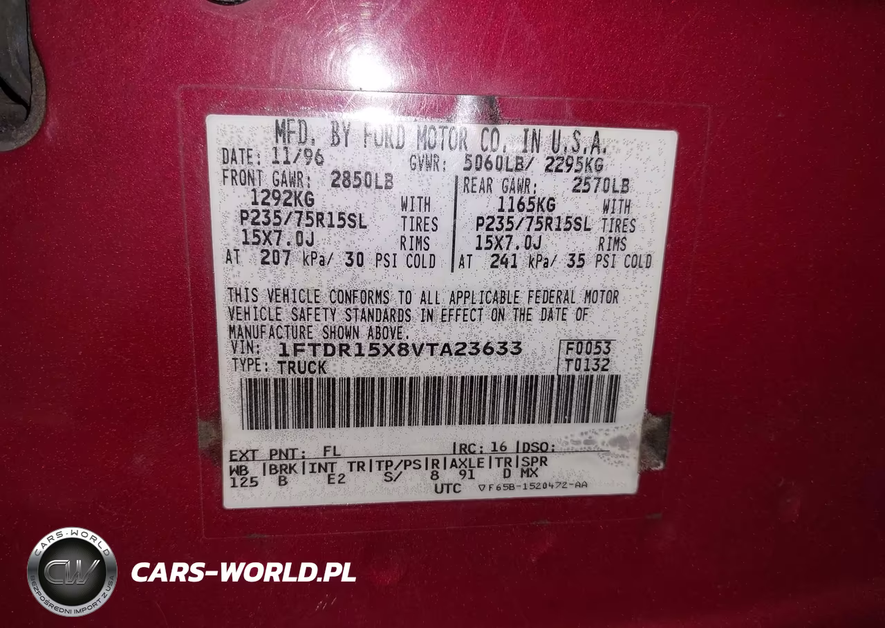 1997 Ford Ranger Splash-Stx-Xlt VIN:1FTDR15X8VTA23633 - 9