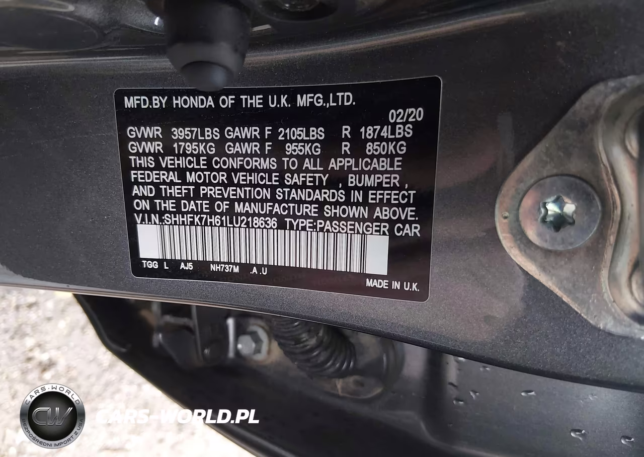 2020 Honda Civic Ex VIN:SHHFK7H61LU218636 - 9