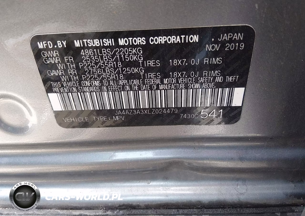 2020 Mitsubishi Outlander Sel 2.4 S-Awc VIN:JA4AZ3A3XLZ024479 - 9