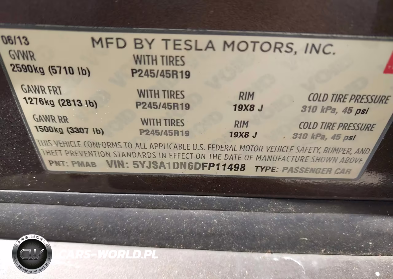 2013 Tesla Model S VIN:5YJSA1DN6DFP11498 - 9