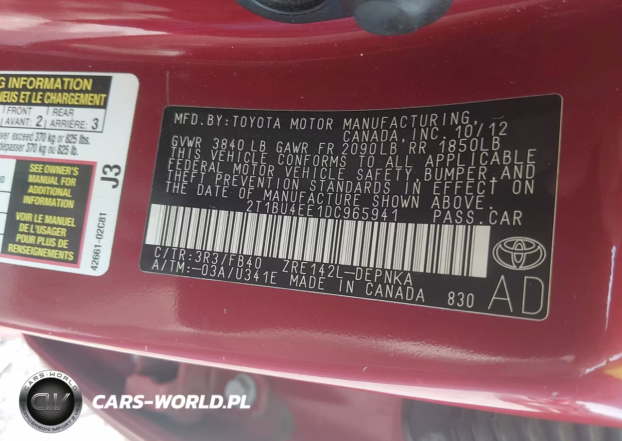 2013 Toyota Corolla Le VIN:2T1BU4EE1DC965941 - 9