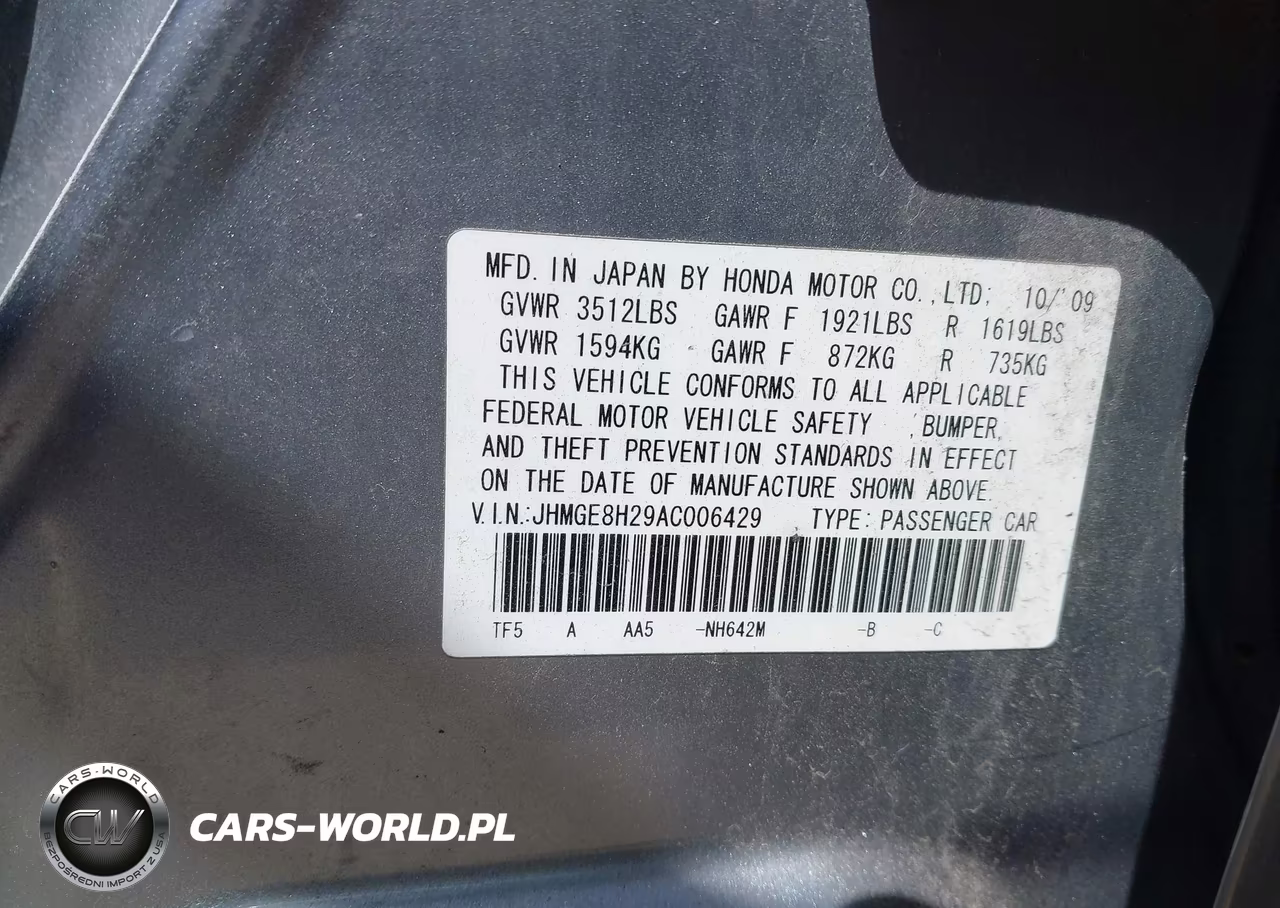 2010 Honda Fit VIN:JHMGE8H29AC006429 - 9