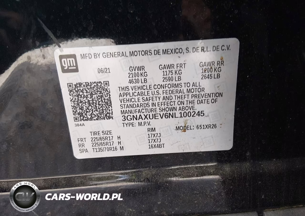 2022 Chevrolet Equinox Awd Lt VIN:3GNAXUEV6NL100245 - 9