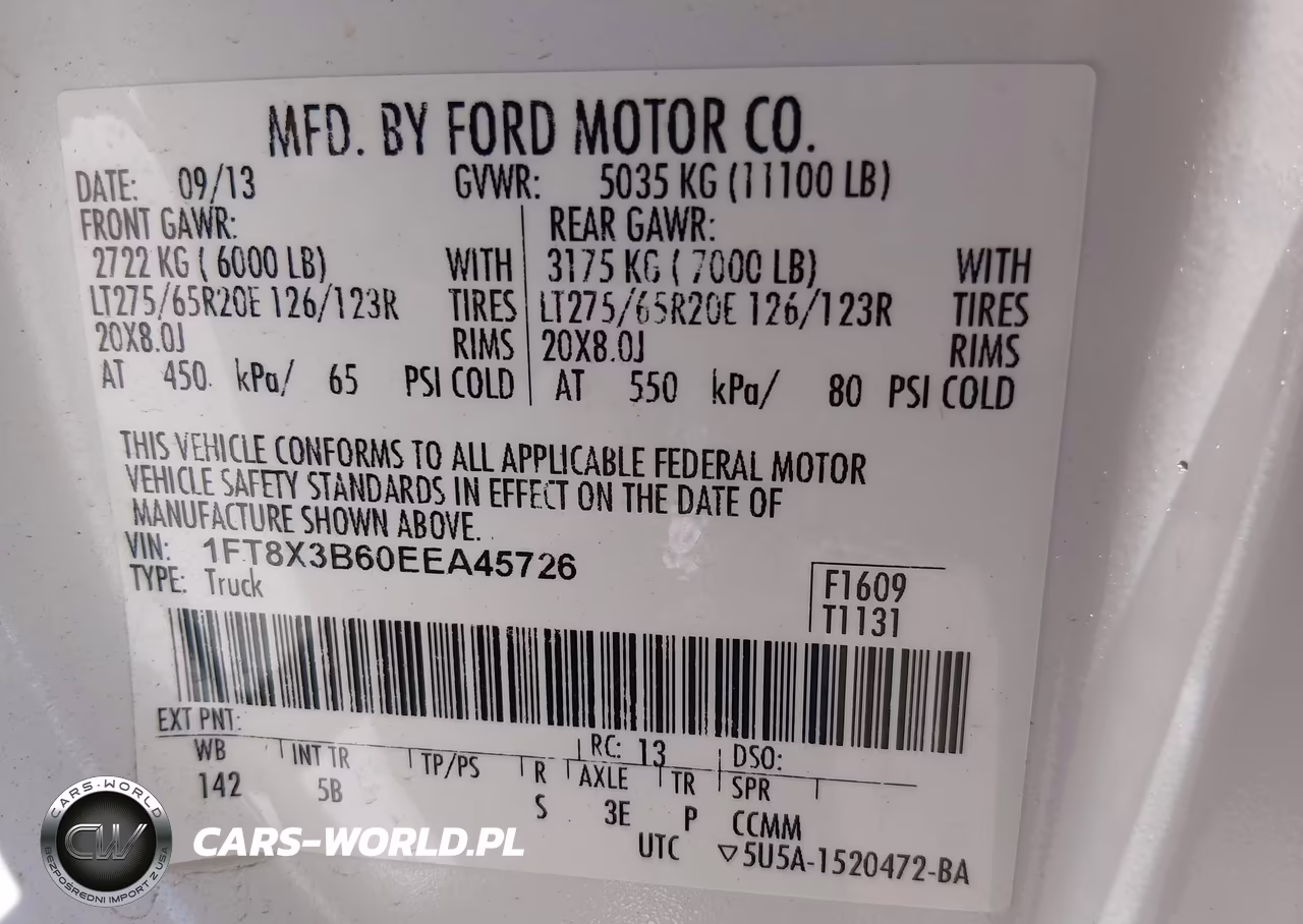 2014 Ford F-350 Lariat VIN:1FT8X3B60EEA45726 - 9