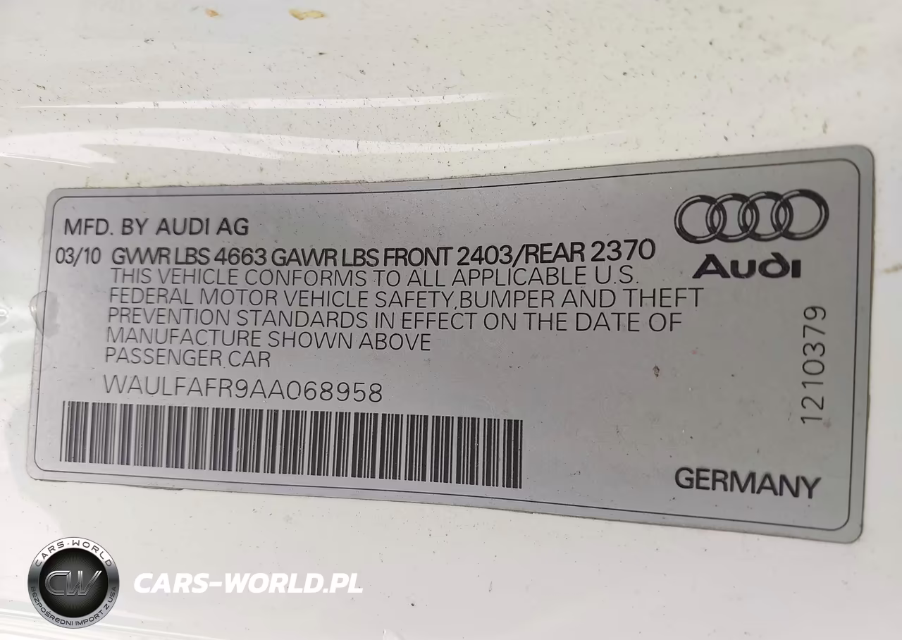 2010 Audi A5 2.0T Premium VIN:WAULFAFR9AA068958 - 9