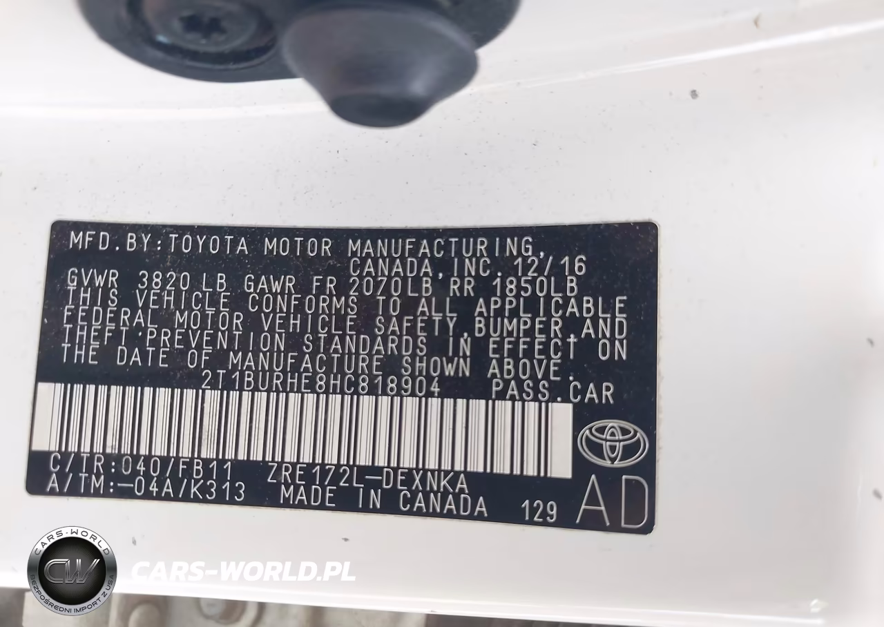 2017 Toyota Corolla Le VIN:2T1BURHE8HC818904 - 9