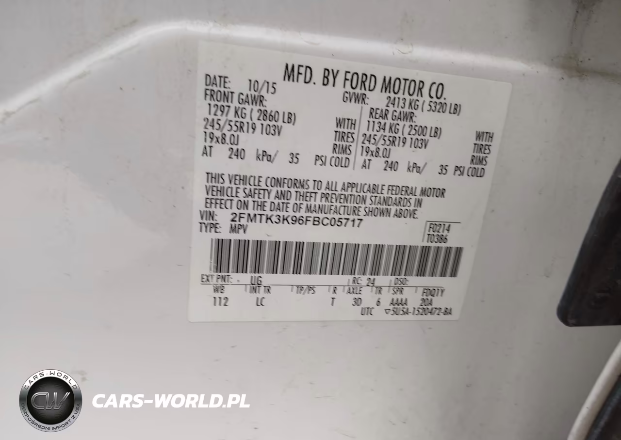 2015 Ford Edge Titanium VIN:2FMTK3K96FBC05717 - 9