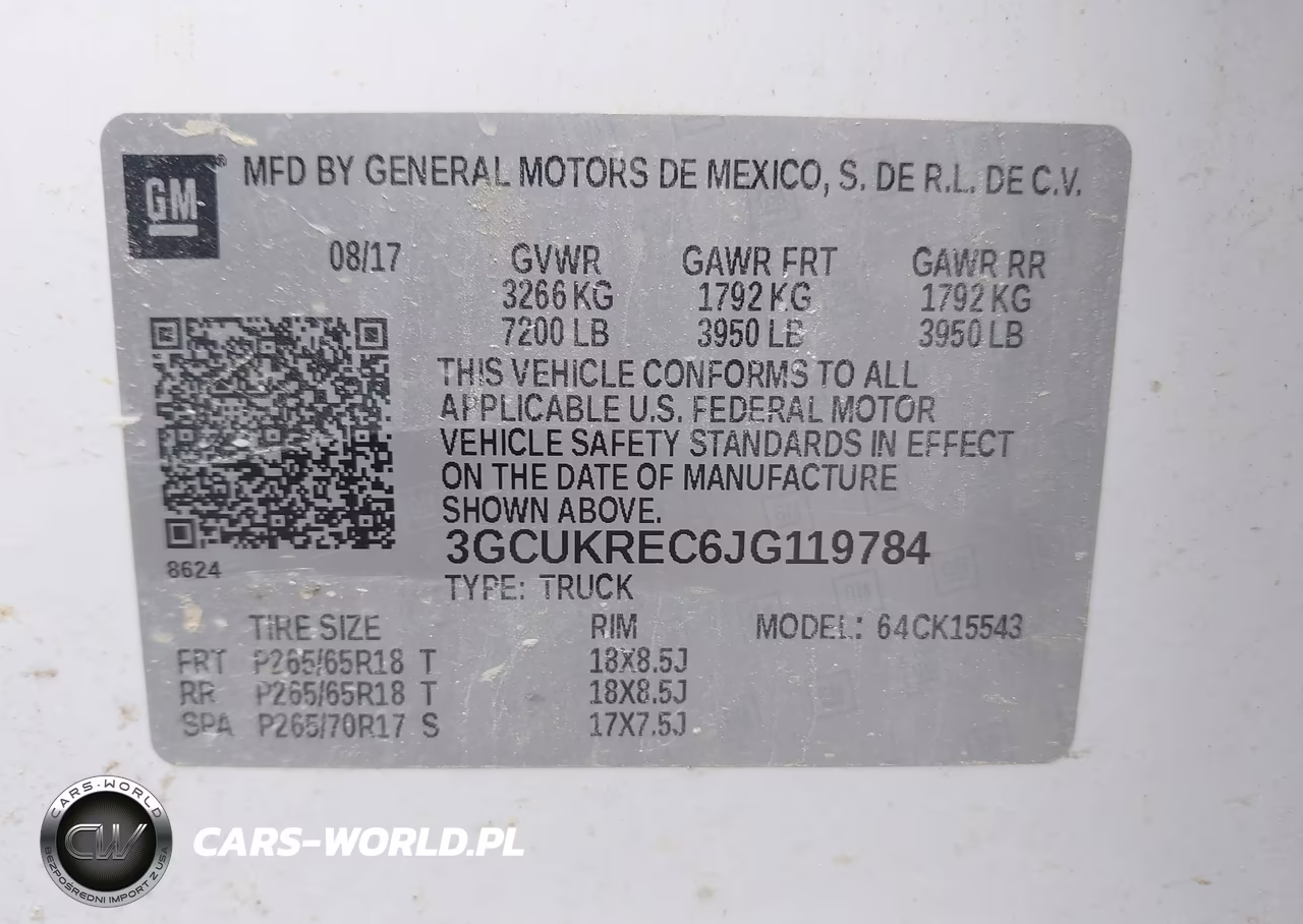 2018 Chevrolet Silverado 1500 2Lt VIN:3GCUKREC6JG119784 - 9