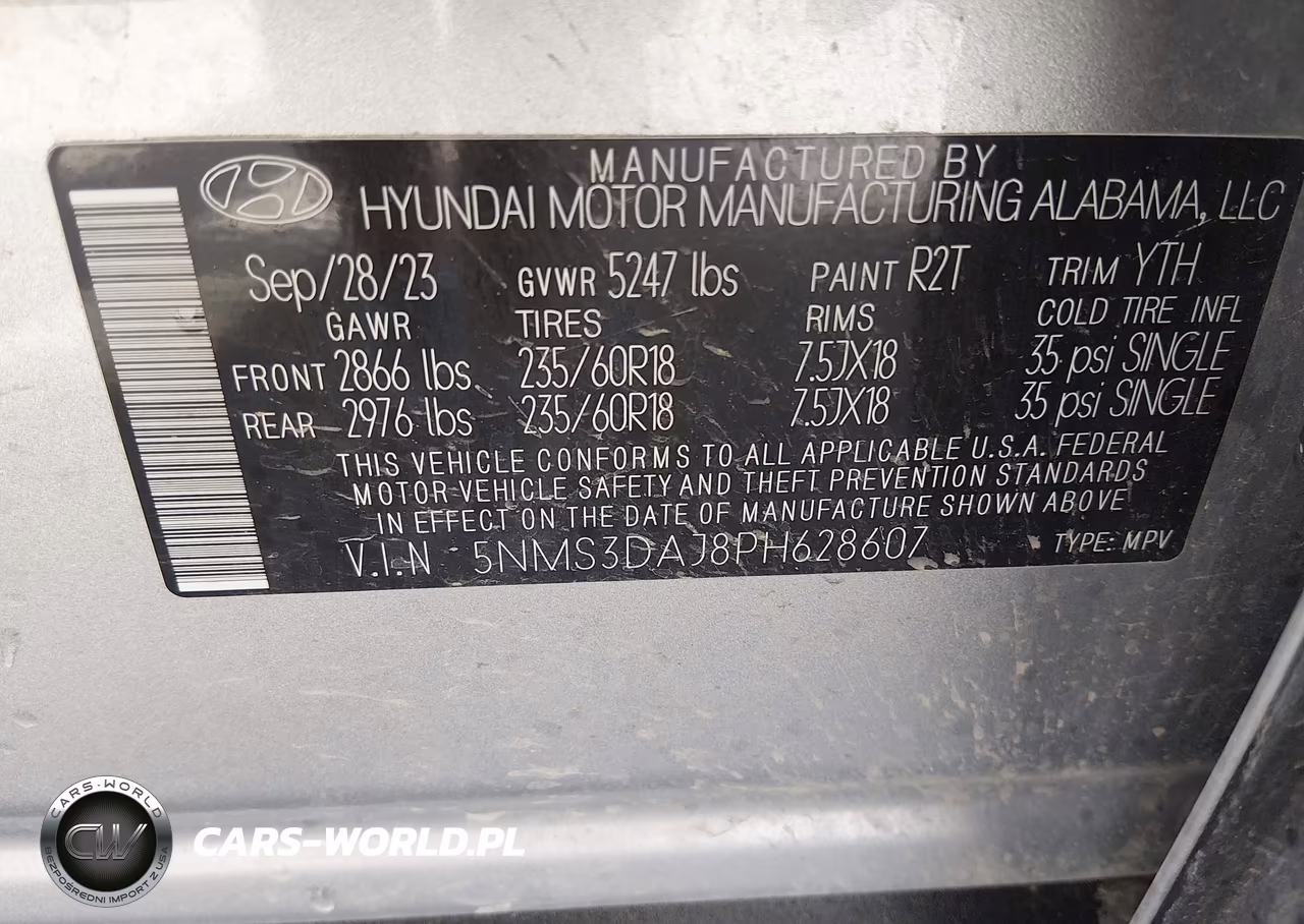 2023 Hyundai Santa Fe Sel VIN:5NMS3DAJ8PH628607 - 9