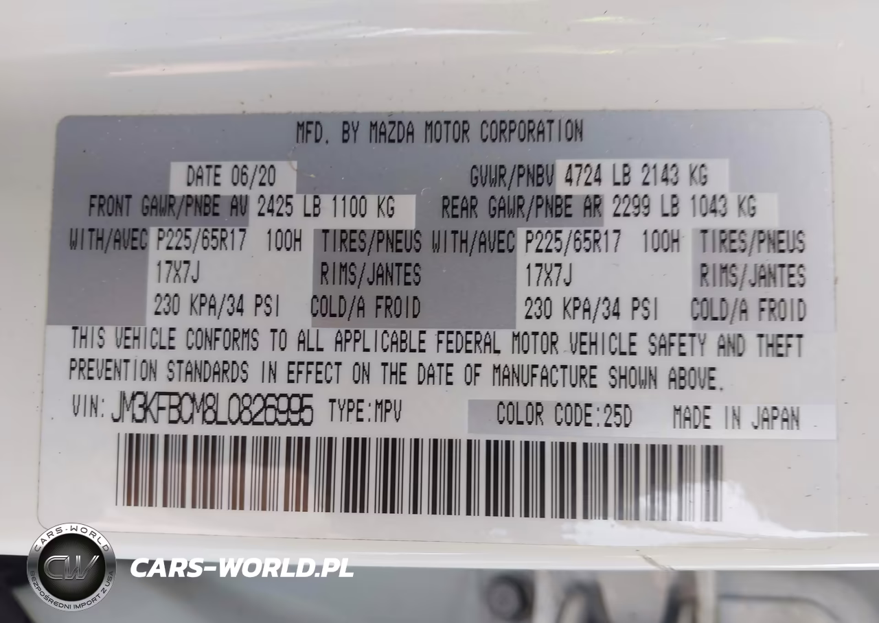 2020 Mazda Cx-5 Touring VIN:JM3KFBCM8L0826995 - 9