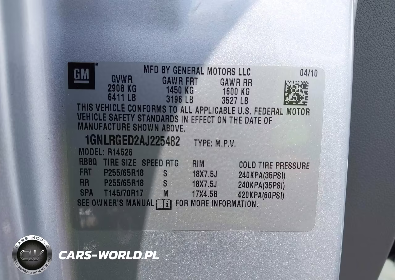 2010 Chevrolet Traverse Lt VIN:1GNLRGED2AJ225482 - 9